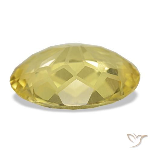 Citrino amarillo natural de 4,66 ct, corte óvalo, VVS