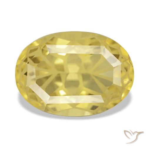 Citrino amarillo natural de 5,48 ct, corte óvalo, VVS