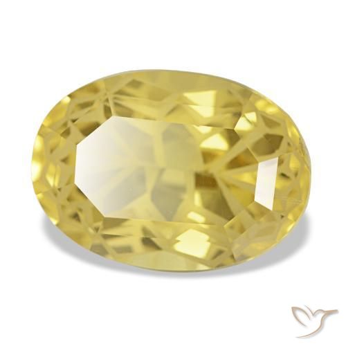 Citrino amarillo natural de 5,48 ct, corte óvalo, VVS