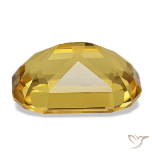 Citrino dorado natural de 10,70 ct, corte cojín, VS