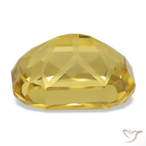 Citrino amarillo natural de 12,35 ct, corte cojín, VVS-VS