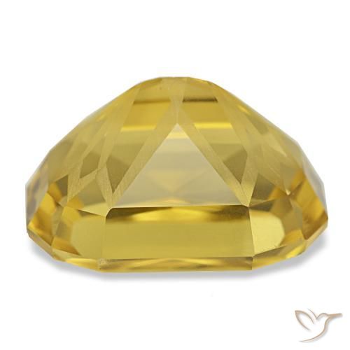 Citrino amarillo natural de 12,45 ct, corte cojín, VVS-VS