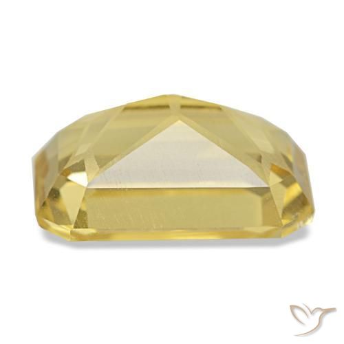 Citrino amarillo natural de 3,88 ct, corte esmeralda, VVS-VS