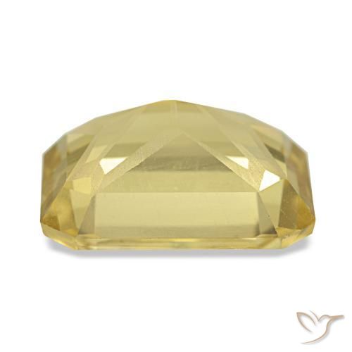 Citrino amarillo natural de 4,19 ct, corte esmeralda, VVS-VS