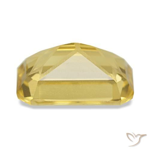 Citrino amarillo natural de 3,72 ct, corte esmeralda, VVS-VS
