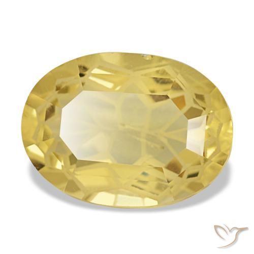 Citrino amarillo natural de 4,83 ct, corte óvalo, VS