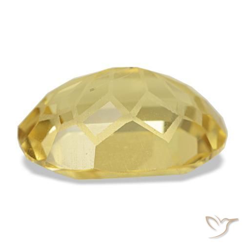 Citrino amarillo natural de 4,83 ct, corte óvalo, VS