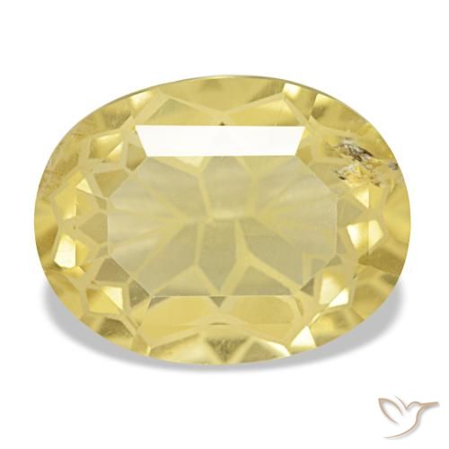 Citrino amarillo natural de 4,55 ct, corte óvalo, VS-SI