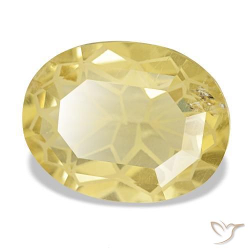 Citrino amarillo natural de 4,55 ct, corte óvalo, VS-SI