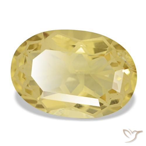 Citrino amarillo natural de 5,78 ct, corte óvalo, VS
