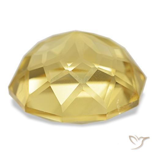Citrino amarillo natural de 15,00 ct, corte redondo, VVS