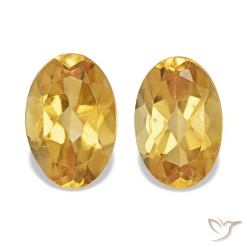 Citrino dorado de 0,81 ct, ovalado, VS