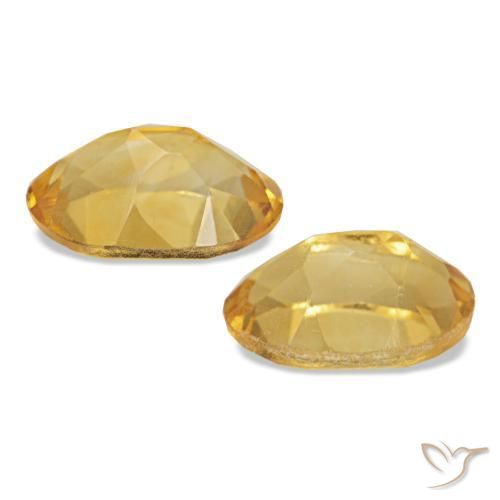 Gemas de citrino dorado natural de 0,81 ct, corte óvalo, VS