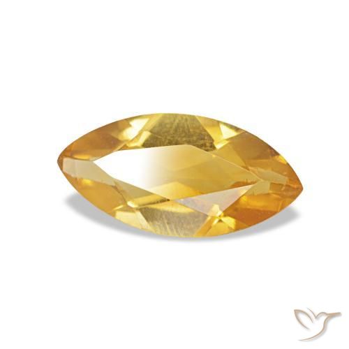 Citrino dorado natural de 0,44 ct, marquesa, VS