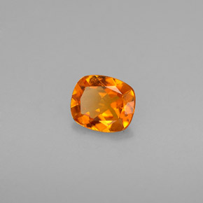Clinohumita naranja natural de 0,49 ct, corte cojín, VS-SI