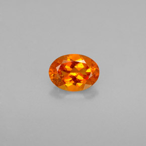 Clinohumite Naranja amarillo natural de 0.50 ct, Corte Óvalo, VS