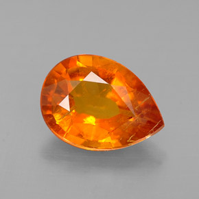 Clinohumita naranja natural de 1,93 ct, en forma de pera, SI