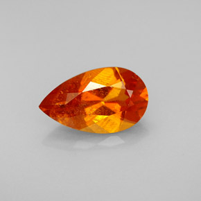Clinohumita naranja natural de 1,51 ct, en forma de pera, VS-SI