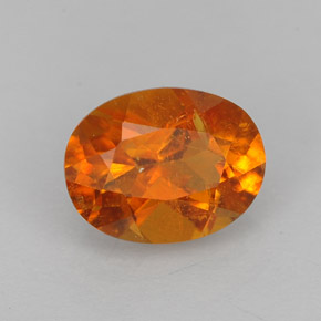 Clinohumita naranja natural de 1,43 ct, corte óvalo, VS-SI