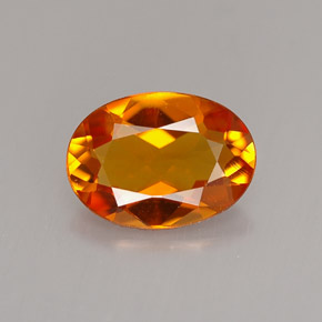 Clinohumita naranja natural de 1,23 ct, corte óvalo, VS