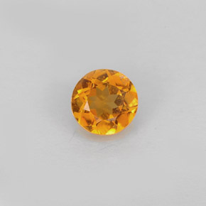 Clinohumita naranja natural de 0,59 ct, corte redondo, VS-SI