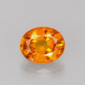 Clinohumita naranja natural de 1,17 ct, corte óvalo, VS-SI