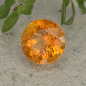 Clinohumita naranja natural de 1,07 ct, corte redondo, VS-SI