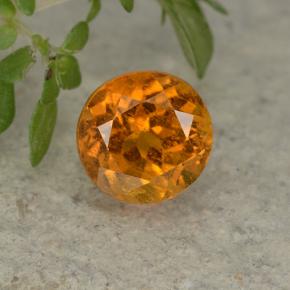 Clinohumita naranja natural de 1,19 ct, corte redondo, VS-SI