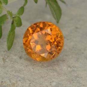 Clinohumita naranja natural de 1,19 ct, corte redondo, VS-SI