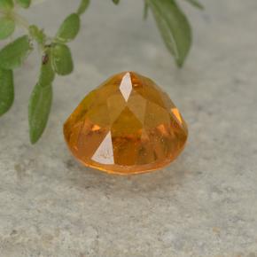 Clinohumita naranja natural de 1,19 ct, corte redondo, VS-SI