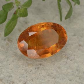 Clinohumita naranja natural de 1,14 ct, corte óvalo, VS-SI