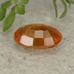 Clinohumita naranja natural de 1,14 ct, corte óvalo, VS-SI