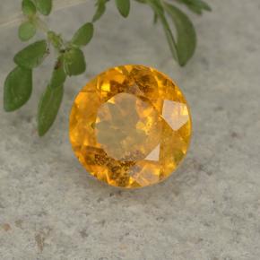 Clinohumite Amarillo dorado natural de 1.35 ct, Corte Redondo, VS-SI
