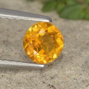 Clinohumita amarillo natural de 0,42 ct, corte redondo, VS-SI