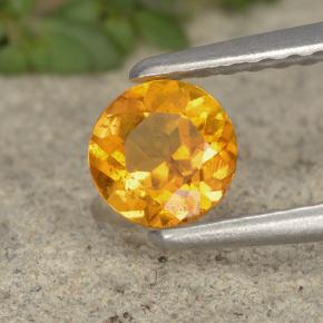 Clinohumita amarillo natural de 0,42 ct, corte redondo, VS-SI