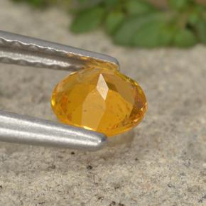 Clinohumita amarillo natural de 0,42 ct, corte redondo, VS-SI