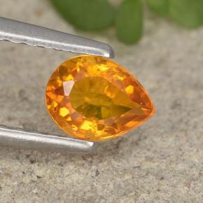 Clinohumite Naranja amarillo natural de 0.43 ct, En forma de pera, VS-SI