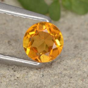 Clinohumita naranja natural de 0,34 ct, corte redondo, VS-SI