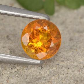 Clinohumite Naranja amarillo natural de 0.45 ct, Corte Redondo, VS-SI