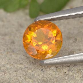 Clinohumite Naranja amarillo natural de 0.45 ct, Corte Redondo, VS-SI