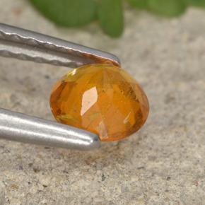 Clinohumite Naranja amarillo natural de 0.45 ct, Corte Redondo, VS-SI