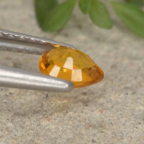 Clinohumite Naranja amarillo natural de 0.37 ct, En forma de pera, VS-SI