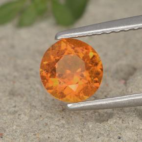 Clinohumita naranja natural de 0,93 ct, corte redondo, VS-SI