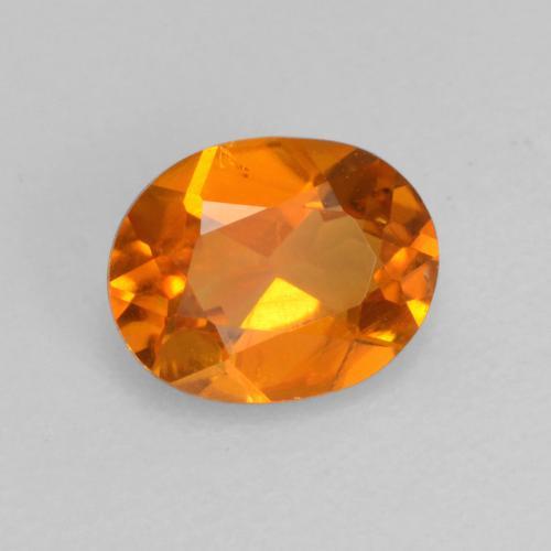 Clinohumita naranja natural de 0,52 ct, corte óvalo, VS-SI