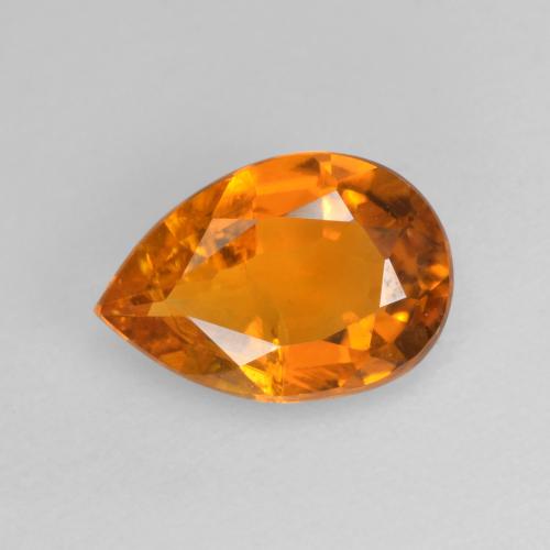 Clinohumite Naranja medio natural de 1.52 ct, En forma de pera, SI