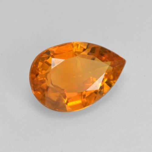 Clinohumite Naranja medio natural de 1.52 ct, En forma de pera, SI