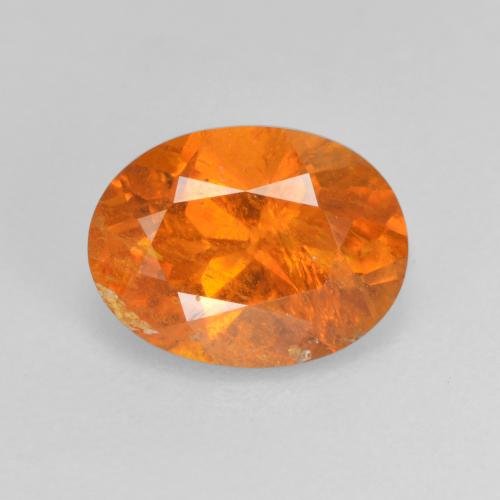 Clinohumite Ámbar naranja natural de 1.33 ct, Corte Óvalo, SI-I1