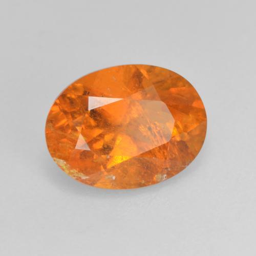 Clinohumite Ámbar naranja natural de 1.33 ct, Corte Óvalo, SI-I1