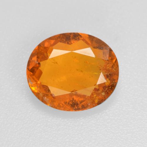 Clinohumita naranja natural de 1,45 ct, corte óvalo, SI