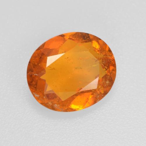 Clinohumita naranja natural de 1,45 ct, corte óvalo, SI